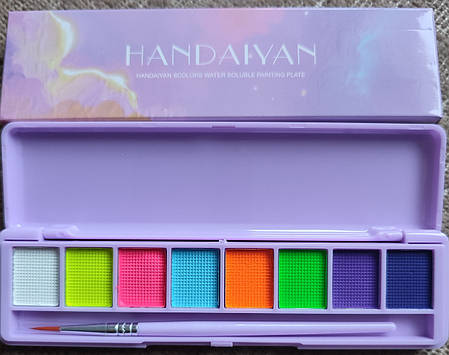 Аквагрим HANDAIYAN 4 УФ кольору набір 8 кольорів, фото 2