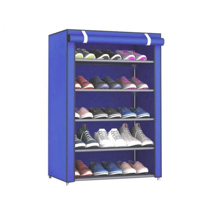 Стелаж тканинний для зберігання взуття Combination Shoe Frame 60X30X90 Темно-синій