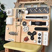 Бізіборд, Іграшки для дітей 1 рік, Розвиваюча Іграшка Дошка "Компакт" 30х40 см