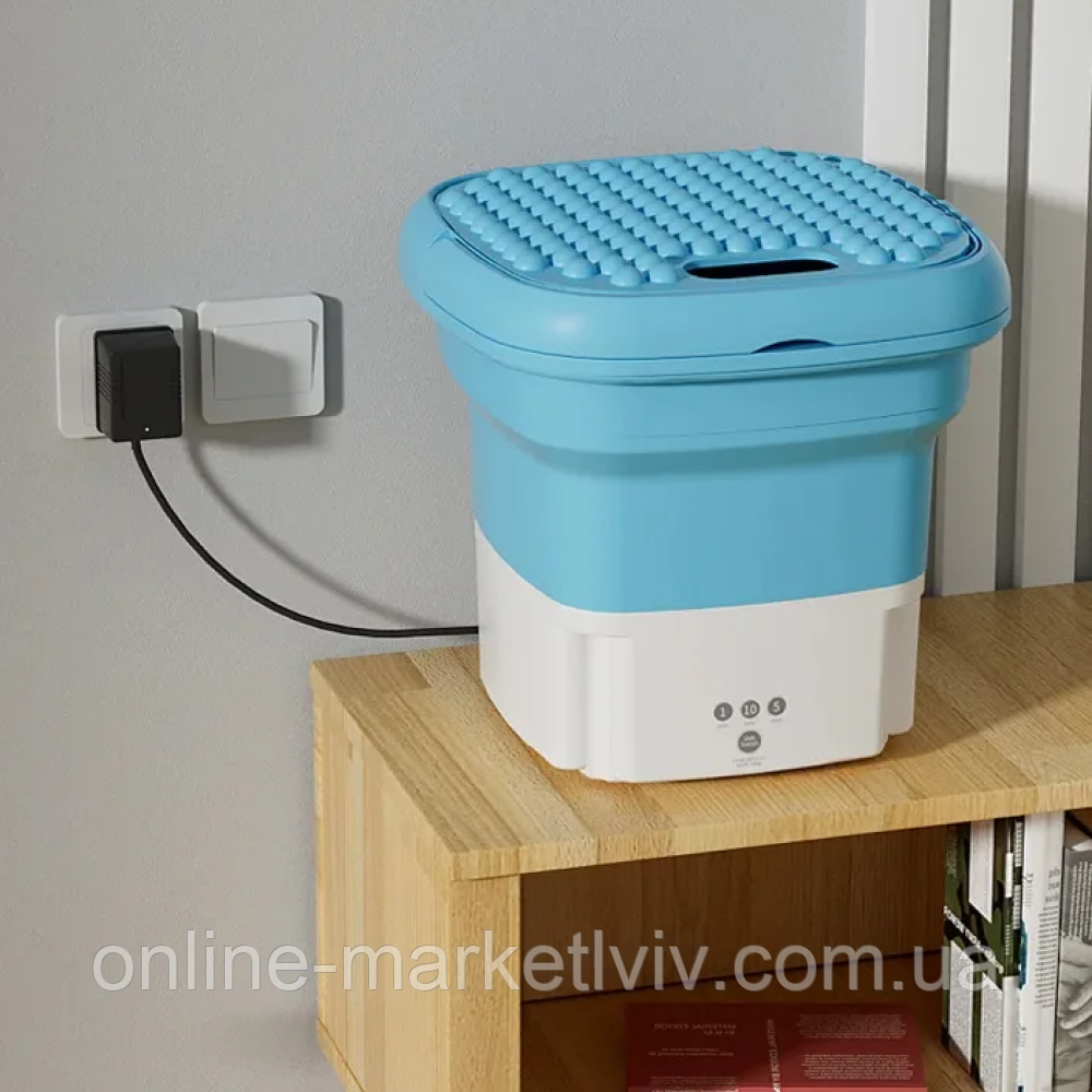 Складная мини стиральная машина 10л, до 2кг, от USB / Портативная ...