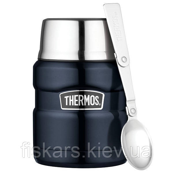 Термос для їжі з ложкою Thermos King Flask 470 мл Midnight Blue (173020)