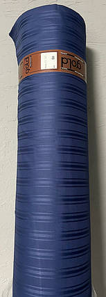 Однотонний синій Страйп-сатин мультисмужка 220 см рулон (50 м), щільна тканина 100% бавовна для постільної білизни, фото 2