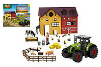 Игрушечный набор "Ферма", 550-5K, ферма, трактор, фигурки, в коробке р. 35*29*10см