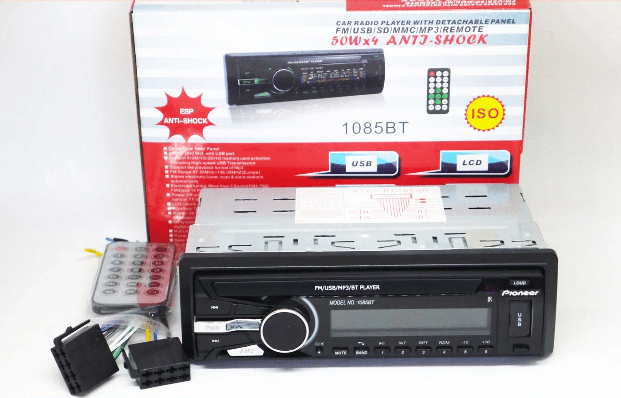 Магнитола в машину Pioneer 1085 ISO - USB+SD+FM (4x50W) - фото 1 - id-p2032950817