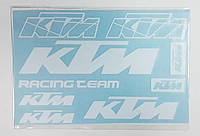 Лист наклейок KTM під оригінал біла