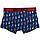 Чоловічі труси Levis, приємний гладкий матеріал, колір синій із футболістами, різні розміри, фото 2