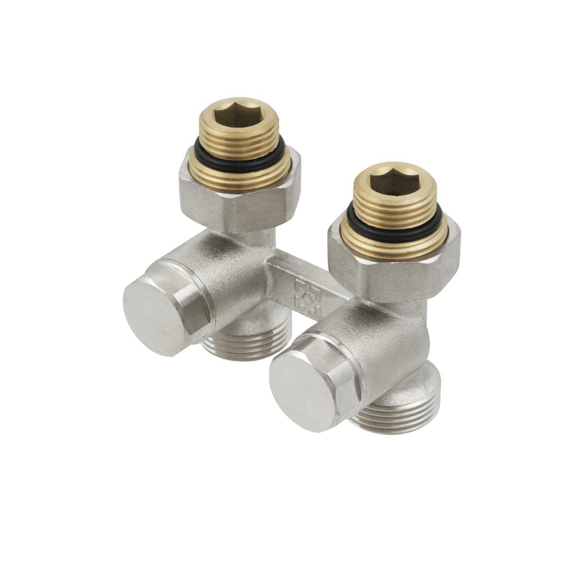 Вузол нижнього під'єднання радіатора 1/2"х3/4" Raftec прямий