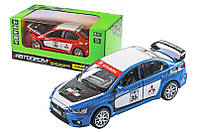 Машина металлическая 68410 "Автопром", 2 цвета, 1:32 Mitsubishi Lancer Evolution, свет, звук, открыл