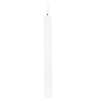 Светодиодная пластиковая столовая свеча с живым пламенем 2.5*25.5 см. (2хААА не входят в комплект)