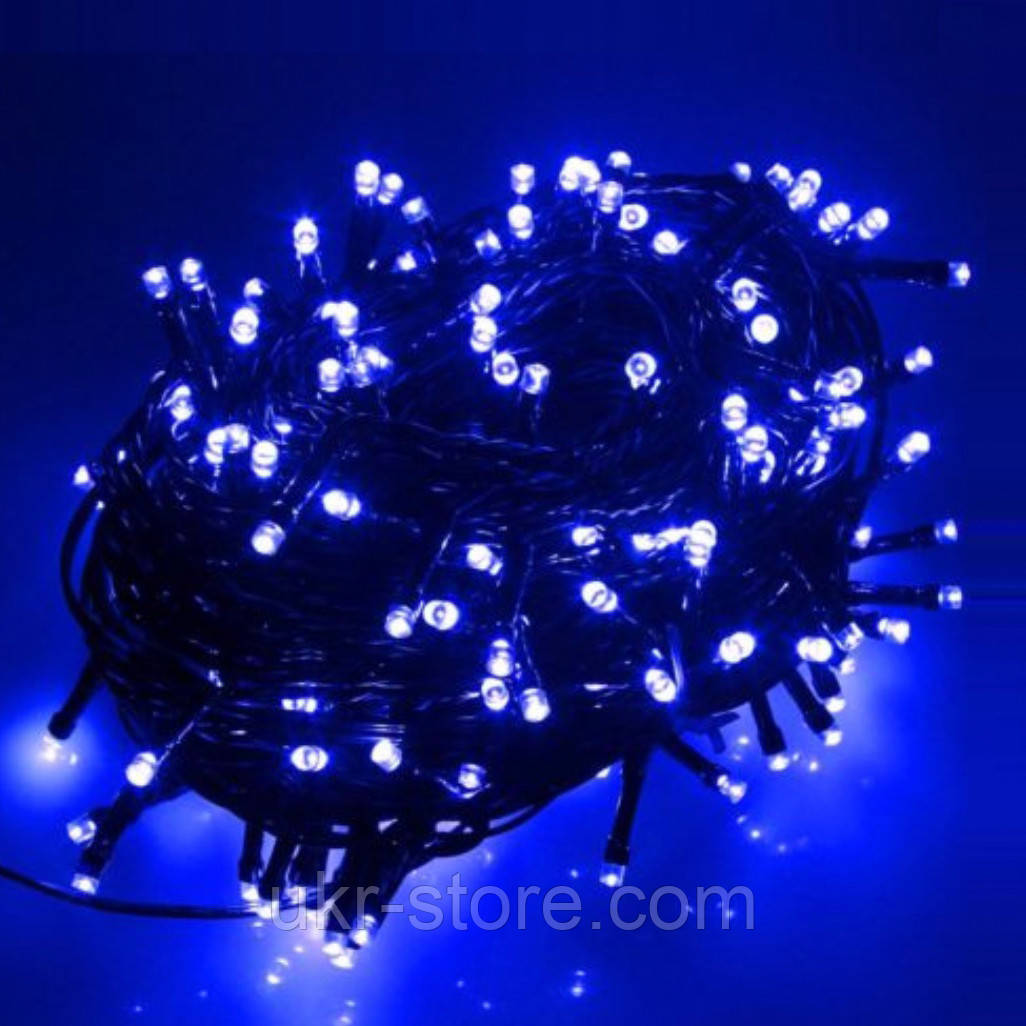Xmas Нить 500 LED/Синий/Черный провод/32 метра - фото 1 - id-p2032957165