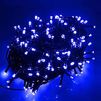 Xmas Нить 400 LED/Синий/Черный провод/28 метров