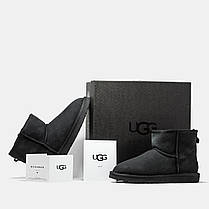 Зимові Черевики UGG Classic Mini Black / Уггі Класик Міні Чорні, фото 5