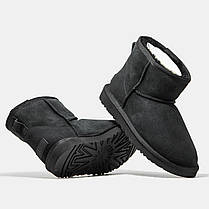 Зимові Черевики UGG Classic Mini Black / Уггі Класик Міні Чорні, фото 3