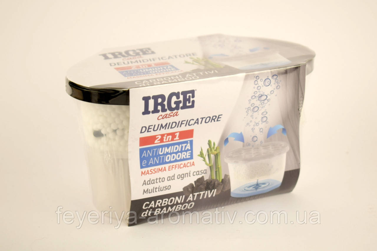 Поглинач вологи та запаху з бамбуковим активованим вугіллям Irge 400 мл Італія