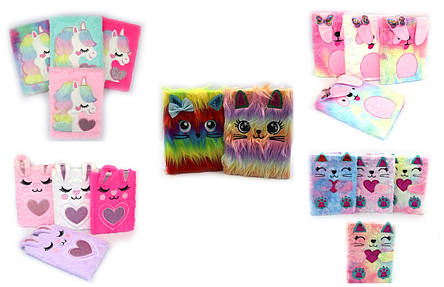 Блокнот А-5 80арк. Хутряна обк. 5159/5161/5162 mix, фото 1