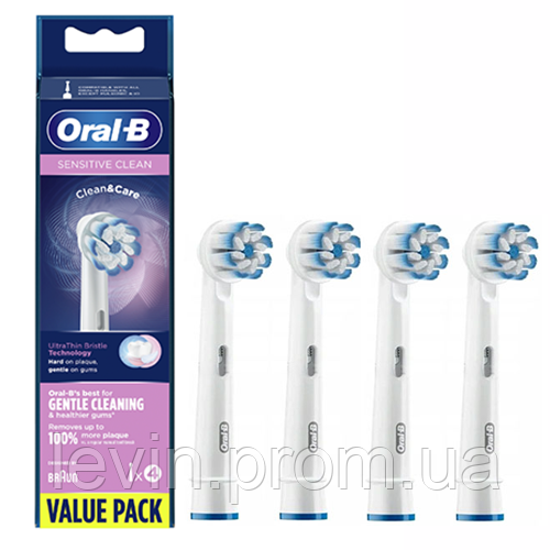 Насадки на электрощетку Орал би Sensitive Сlean EB60 Ultra Thin (4 шт ...
