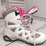 Дитячі підліткові зимові термо черевики на мембрані на дівчинку B>ermo білі розмір 36, фото 5