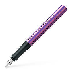 Ручка перова Faber-Castell Grip Edition Glam, колір корпусу фіолетовий, перо М (0,7 мм), 140840