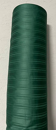 Однотонний зелений Страйп-сатин мультисмужка 220 см рулон (50 м), темна тканина 100% бавовна для пошиття постільної білизни, фото 2
