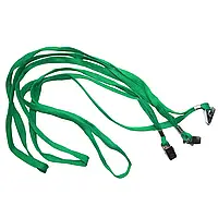 Шнурки для бейджей D002 A зеленые, уп/50 шт.