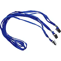 Шнурки для бейджей D002 A синие, уп/50 шт.