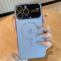 Чехол для iPhone 14 Pro Стеклянный Sierra Blue