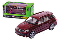 Машина металлическая 68339 "Автопром", 1:32 Mercedes-Benz ML 63 AMG, на батарейки: свет и звук, открыт