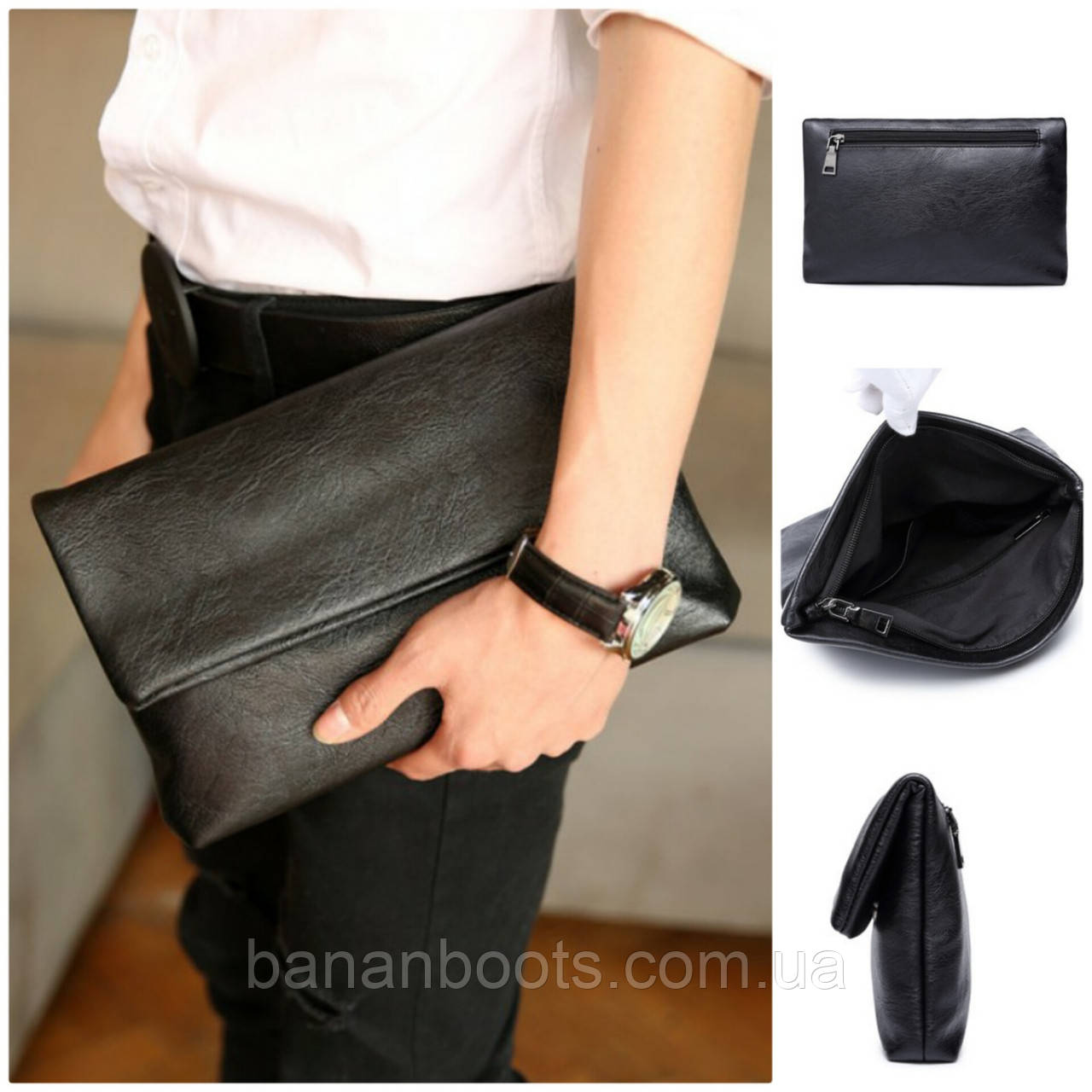 Чоловічий великий клатч барсетка, портмоне гаманець для чоловіків, фото 1