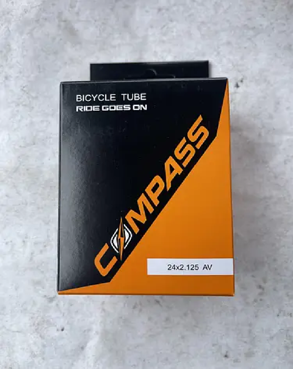 Камера вело 24X2.125 (COMPASS), A/V (Сірія К20) бутил (коробка) (50 шт.)