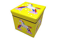 Корзина-сундук для игрушек CLR607, 4 вида, с крышкой, в пакете 31*31*31 см
