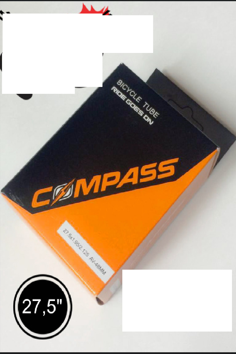 Камера вело 27.5X2.125 (COMPASS), A/V 48 MM (Серія К20) бутил (коробка) (50 шт.)