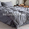 Комплект постільної білизни 200x220 LA MODNO STONEWASHED GRAY сірий, фото 3