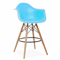 Стул барный Тауэр Вуд Eames красный, зеленый, голубой, оранжевый Голубой