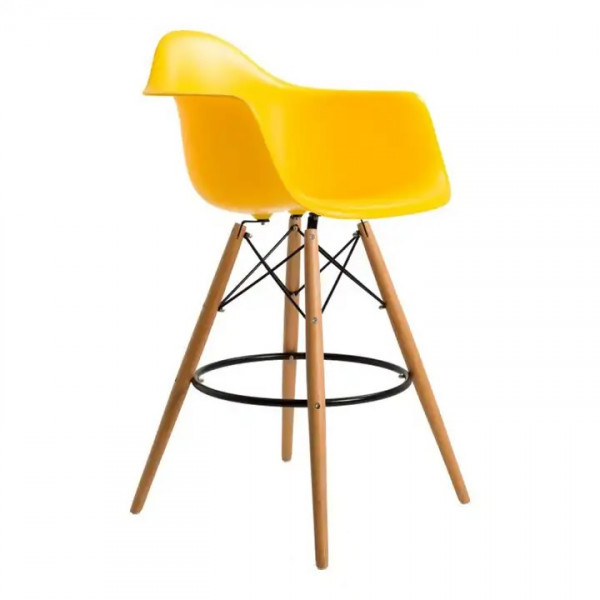 Стілець барний Тауер Eames, пластик, дерево, всі кольори