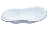 Ванночка детская "LUX Зайчики со сливом" 102 см (белый) KR-005-103 TEGA