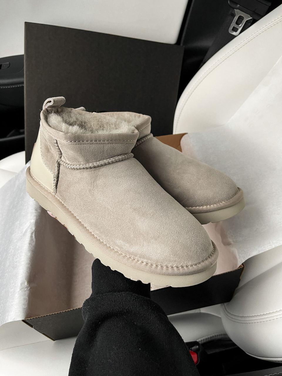 Уггі жіночі зимові сірі UGG Ultra Mini Gray Lacquer (10494)