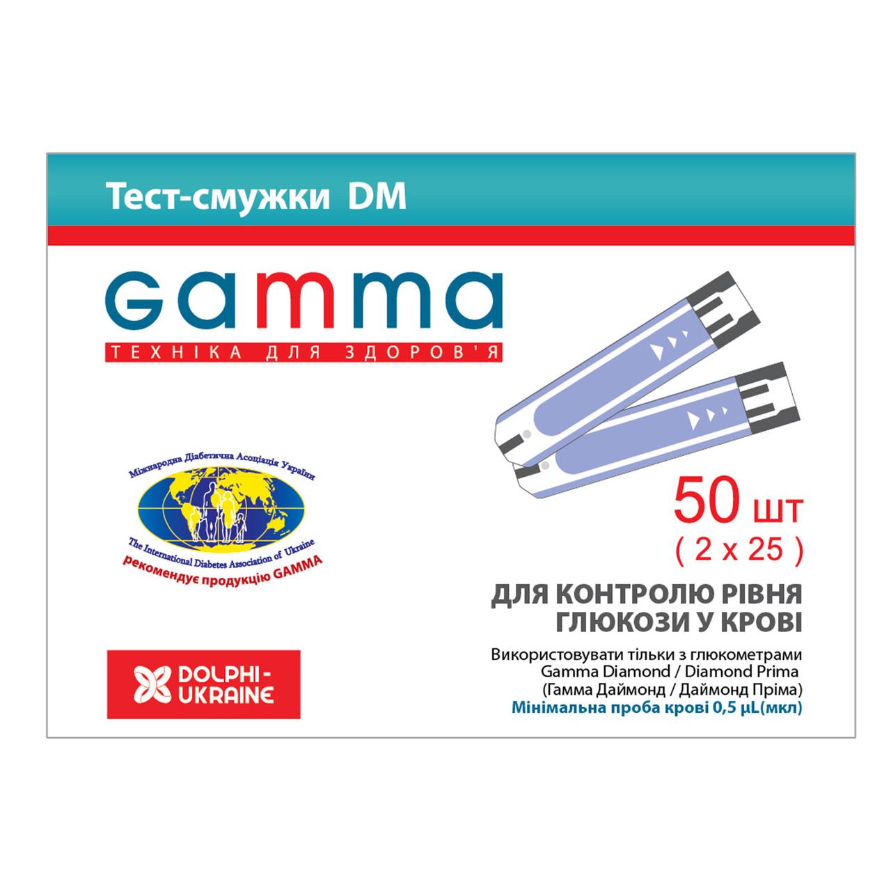 Тест-смужки до глюкометра GAMMA DM  Gamma Diamond 50шт.