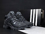 Кросівки зимові Adidas Campus чоловічі чорні на хутрі замшеві адідас кампус теплі кеди, фото 5