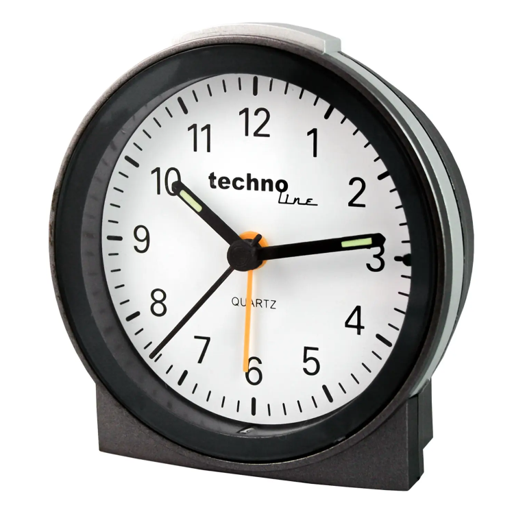 Годинник Настільний Кварцевий у спальню Будильник для дому Technoline Modell G Black (Modell G) Німеччина, фото 1
