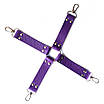 Набір БДСМ "Love caresses" колір фіолетовий наручники, окови, конектор, фото 4