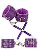 Набір БДСМ "Love caresses" колір фіолетовий наручники, окови, конектор, фото 8