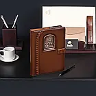 Шкіряний блокнот "Святий Георгій" малий коричневий формат А5 не датований, змінний блок, фото 7