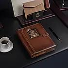 Шкіряний блокнот "Святий Георгій" малий коричневий формат А5 не датований, змінний блок, фото 5