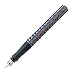 Ручка перова Faber-Castell Grip Edition Glam, колір корпусу срібний, перо М (0,7 мм), 140842