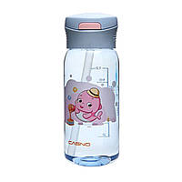 Пляшка для води CASNO 400 мл KXN-1195 Бузкова (Дельфін) з соломинкою 040