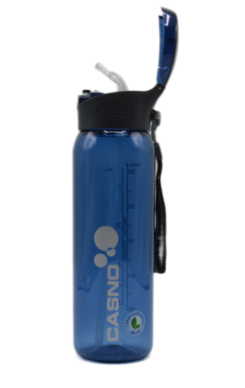 Пляшка для води CASNO 600 мл KXN-1211 Синя з соломинкою 056 - фото 4 - id-p2033035771