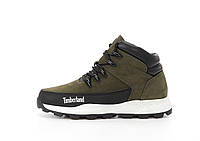 Мужские зимние кроссовки Timberland Boots Winter (зеленые) высокие повседневные ботинки 14509 Тимберленд