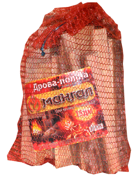 Дрова для каміна Мангал 15дм3 в сітці