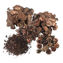 Соснова кора, Мульча, Тирса, Шишки