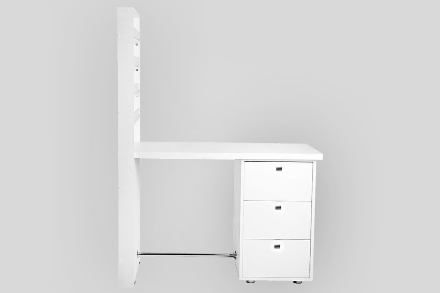 Маникюрный стол Гулливер белый ,3 выдвижных ящика , полочки под лак - фото 2 - id-p2033061064